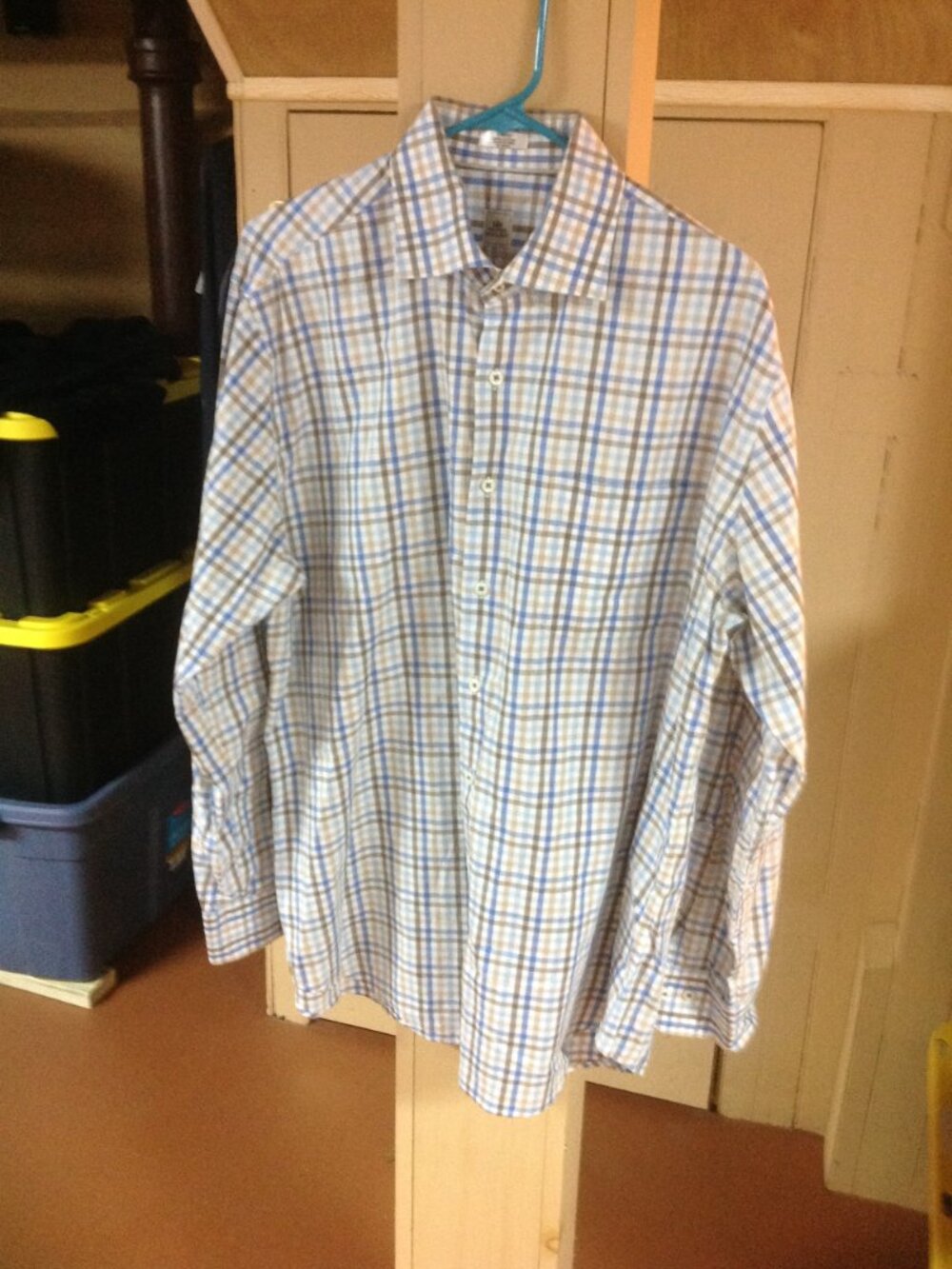 Peter Millar Men's Gently Used Large Long Sleeve Multicolor Casual Shirt